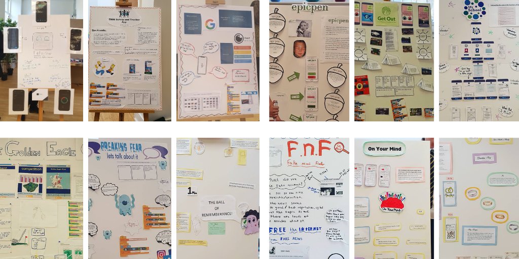 AppsforGood's tweet photo. Here are the boards with all the brilliant apps the students have created to tackle issues from fake news to social anxiety! We're all very proud of them! #AfG2020 #AfGScotland @dunoongrammar1 @FirrhillComp @rosshallbiz_com @PerthGrammar @BmuirComputing https://t.co/n9n1ADQoTn https://t.co/e1pYKO96aY