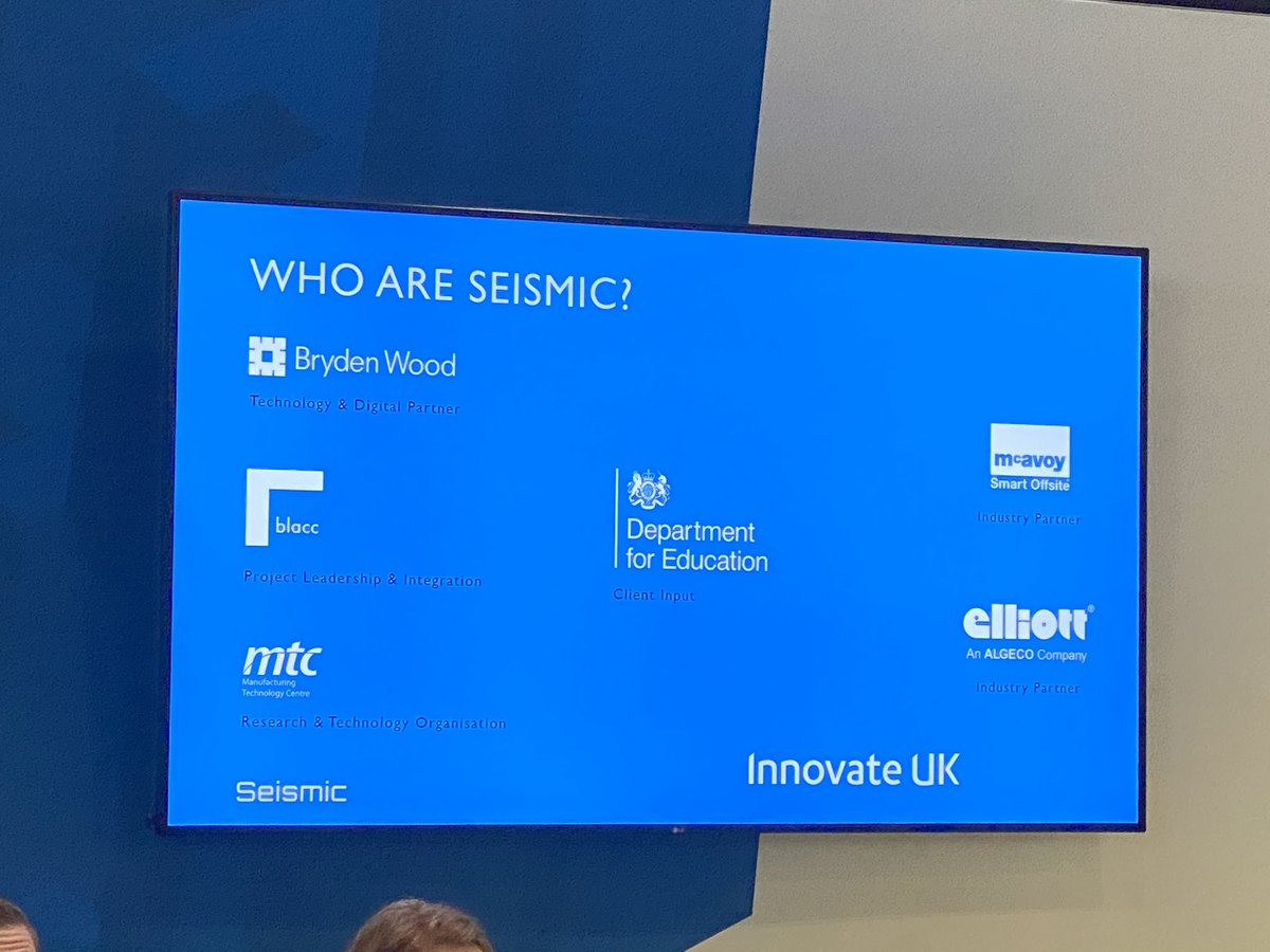 HadeelSafaa's tweet photo. Excellent presentation on the #Seismic Project for Standardising Offsite Construction components by @DavoClark of the @mcavoygroup and project partners of the @CIH_HUB at @FuturebuildNow #Futurebuild2020 #MMC #DigitalConstruction https://t.co/O8aiAskiO0