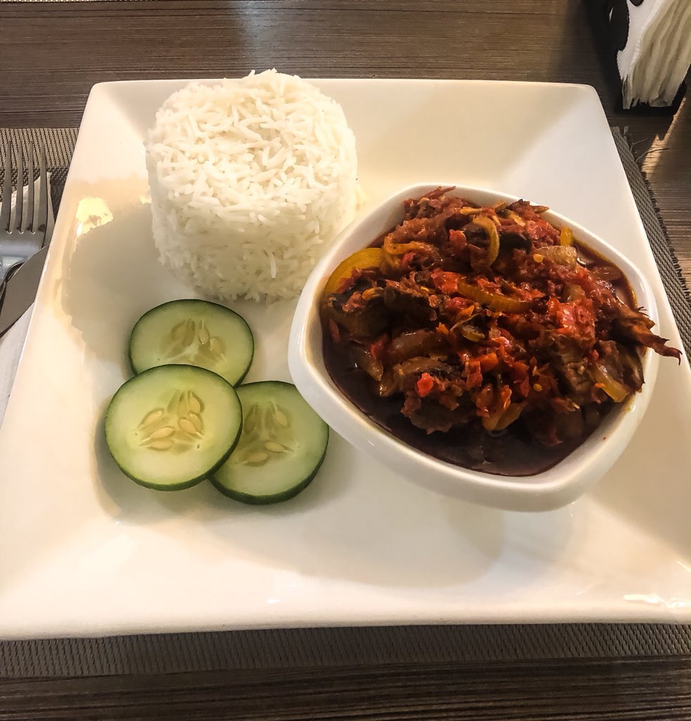 Chopped Bistro Wuse 2N3000THIS SAUCE FAM!!! its called Atta sauce! Its like a local palm oil and smoked fish spicy sauce.Its been long i enjoyed a wholesome meal like this !