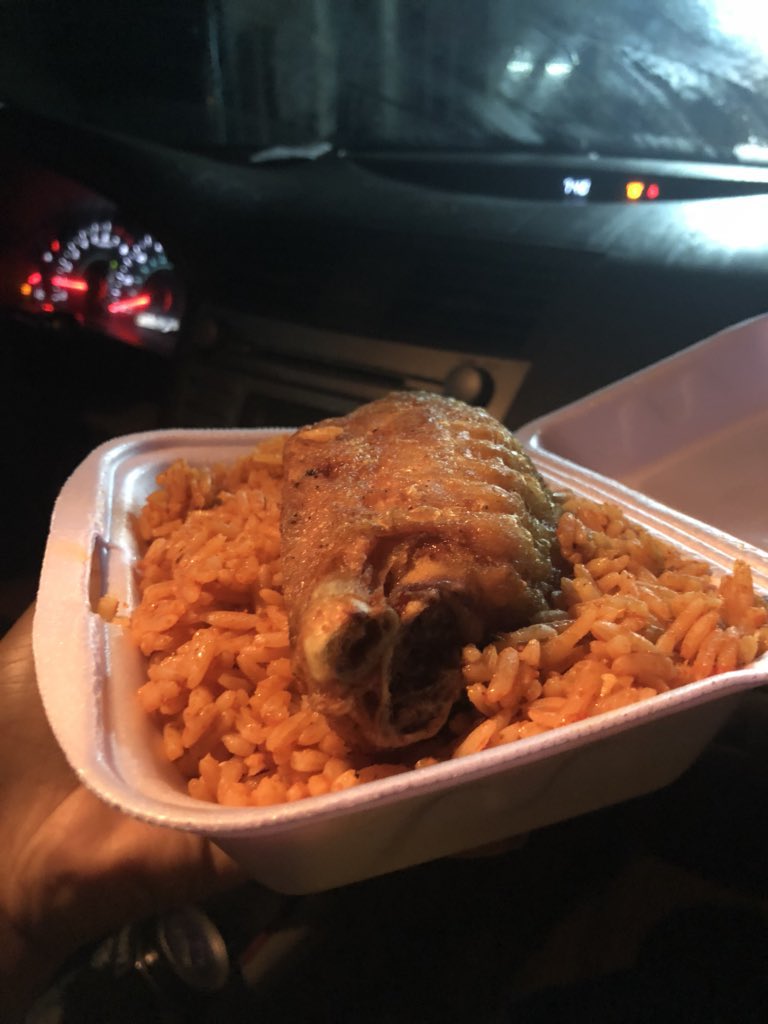 “That Jollof woman”Opp Aramis, Wuse 2N1500Do y’all know the joy that is being tipsy on a saturday night and finding a truck parked dishing out HOT party jollof and turkey? Verdict? E MAKE!