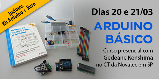 novateceditora's tweet photo. Você tem curiosidade em aprender Arduino?
Participe do curso presencial com a @ge_angrybirds no CT da Novatec em SP. 
Inscrições abertas: https://t.co/OhvAd4cKYH https://t.co/DjvMwo22cU