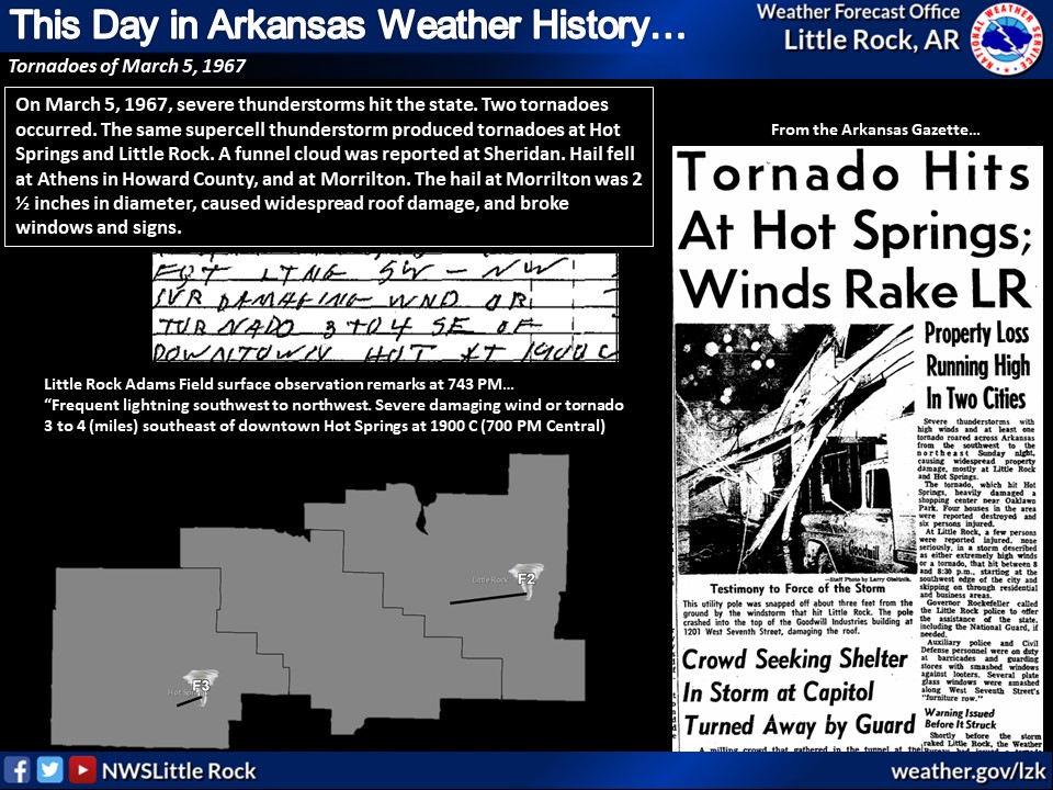 Nws Little Rock On Twitter On This Day In 1967 Severe