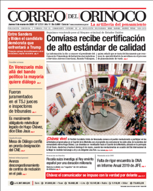 mippci_ven's tweet photo. Buenos días 🇻🇪🌞 #FelizJueves Te presentamos las portadas de los diarios 🗞 que circulan la mañana de hoy #05Mar #ConChávezLealesSiempre https://t.co/5qkx7tHqKX