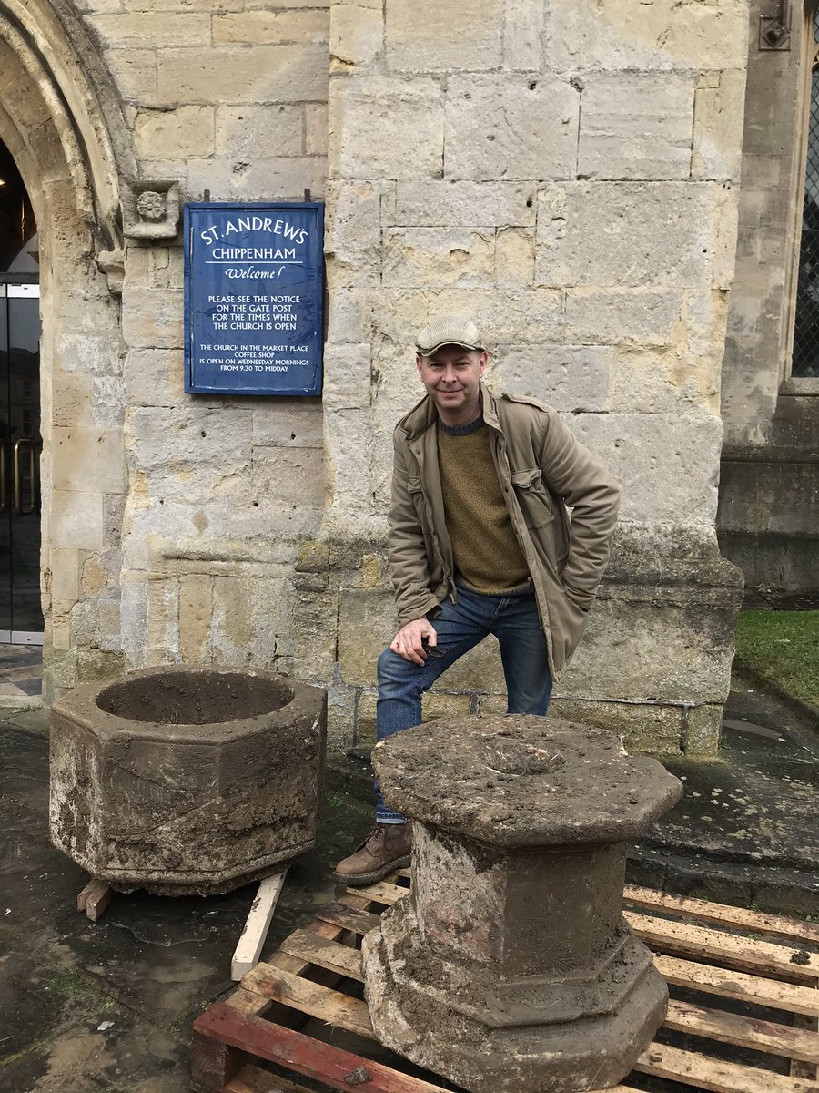 The font has been lifted <a href="/standrewschip/">St Andrew’s Church</a> Carefully extricated and now awaiting conservation advice. Good to see <a href="/Ianlongdon1978/">Ian Longdon</a> from <a href="/BBCWiltshire/">BBC Wiltshire</a> today. Thanks! <a href="/wiltsgazette/">Gazette & Herald</a> @SocAntiquaries @ChippMuseum