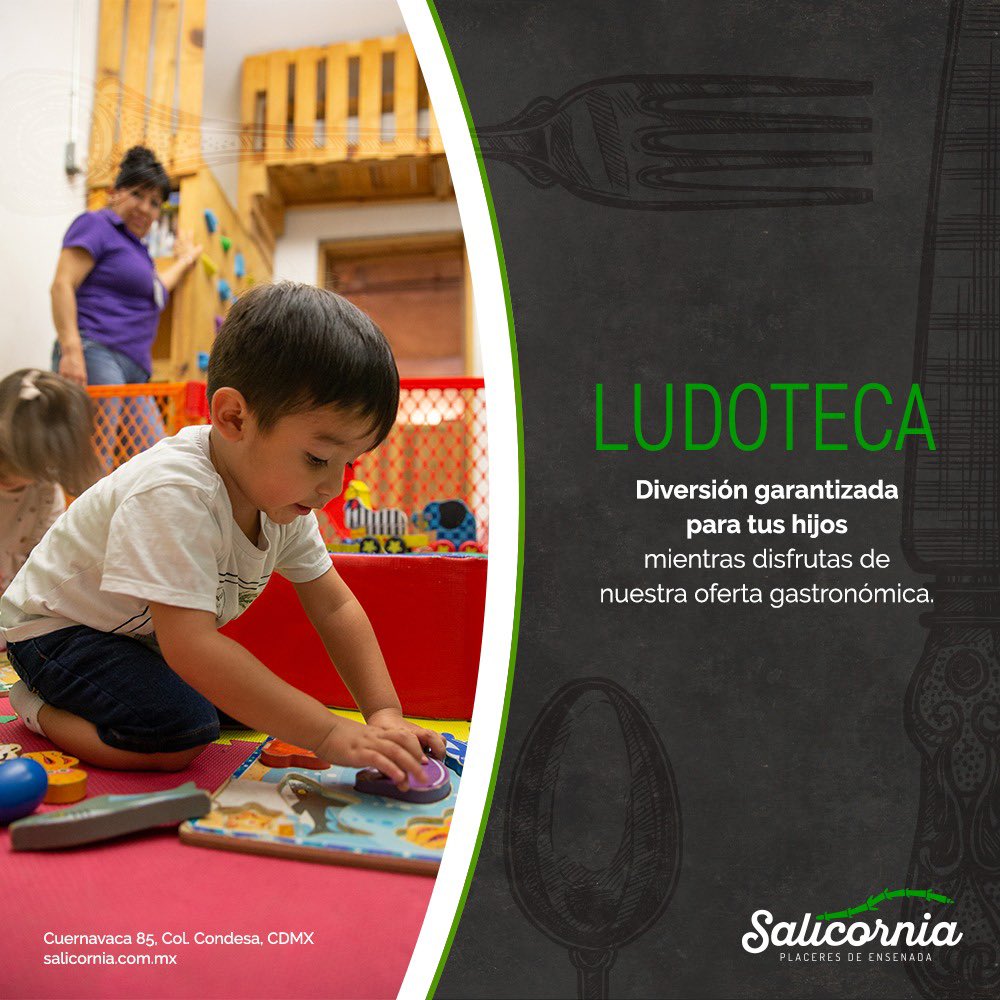 SalicorniaRest's tweet photo. Nosotros cuidamos a tus pequeños, mientras disfrutas las delicias de #Ensenada 

#VenASalicornia https://t.co/mObjzTy7t0
