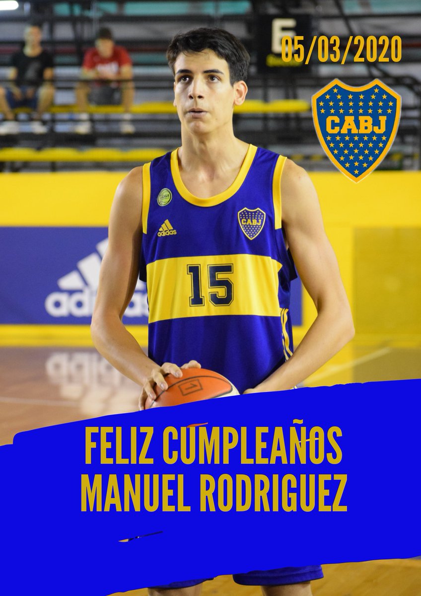 BasketballBoca's tweet photo. FELIZ CUMPLEAÑOS/ Hoy esta cumpliendo años el jugador de BOCA @RodriguezManu01
Feliz Cumple Manu que tengas un excelente dia y un gran año.
Un deseo de Boca Basketball
#BocaBasketball
#FelizCumpleaños
#ManuRodriguez
#VAMOSBOCAJUNIORS https://t.co/wtMtSV2FwL