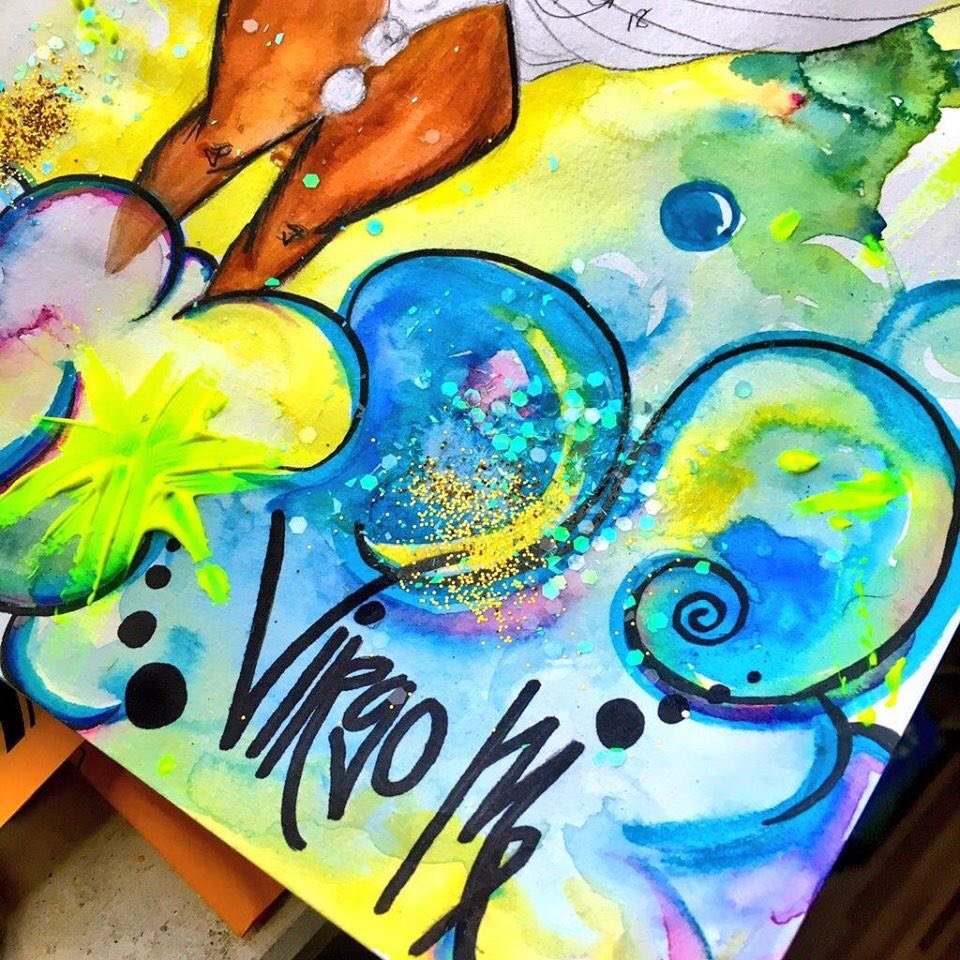 phoenixandmars's tweet photo. Virgo ♍️ watercolor commission 

#shepaints https://t.co/CNuXocKGSw