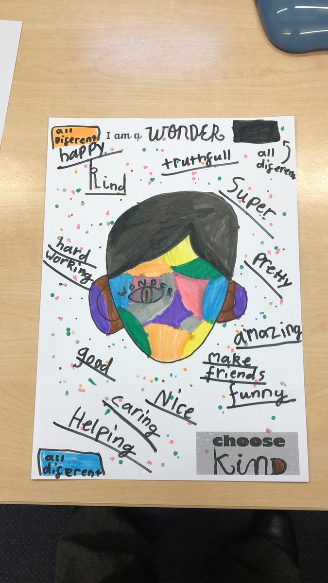 porchester's tweet photo. #WorldBookDay #4RsPorchester #bekind @FlyingHighTrust   Another example of how books inspire us and future leaders in our World @RJPalacio https://t.co/d2kReE4Jdn