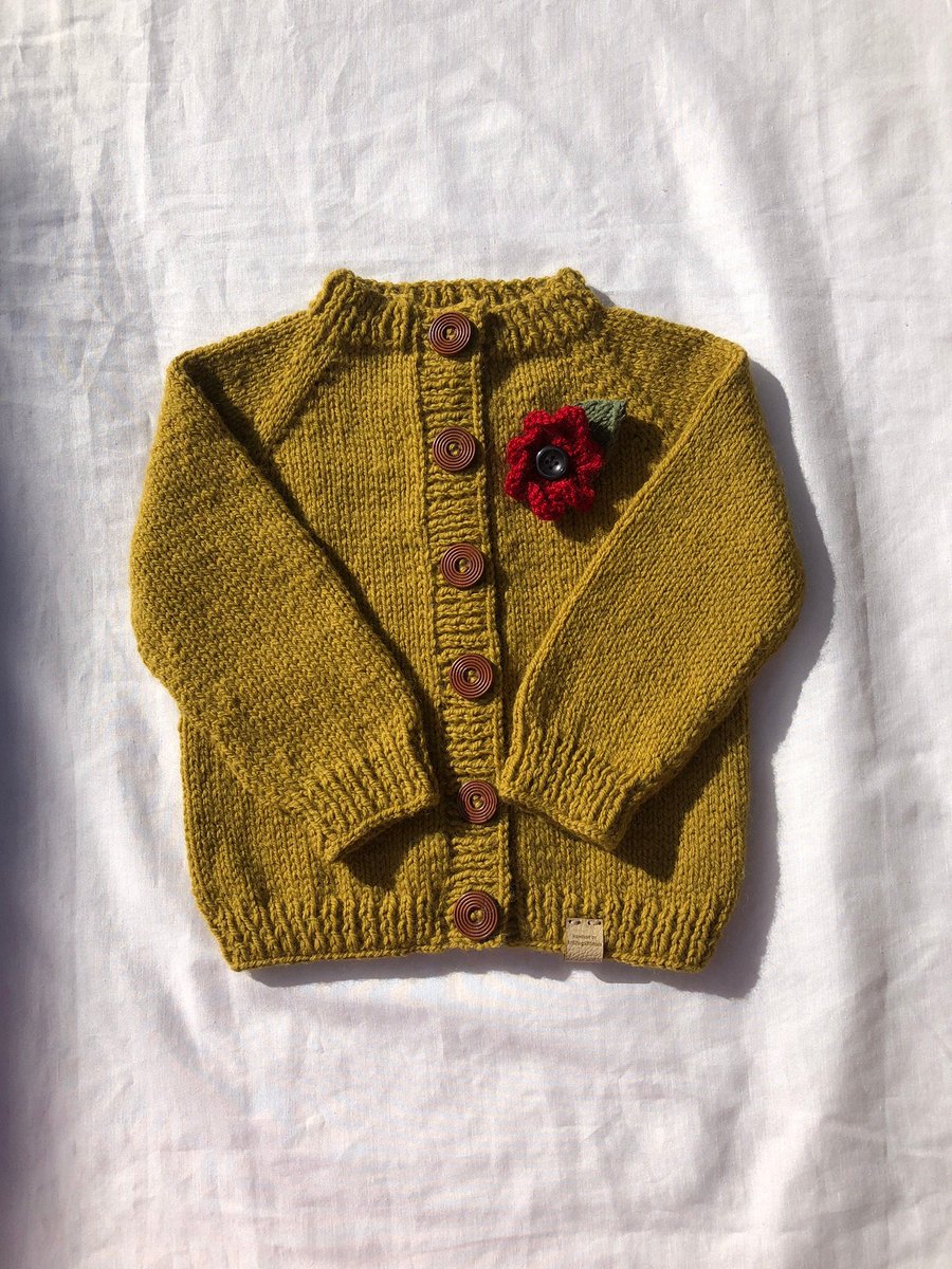 Knitsforkids's tweet photo. Excited to share the latest addition to my #etsy shop: Cardigan Floral detail, Long Sleeve, Sweater/Jumper. Hand knit, Spring Summer wear, gift, sizes age 2-5 years https://t.co/t0Vzh65Rre #clothing #children #sweater #birthday #easter  #girlscardigan #longsleeve https://t.co/9vMpyZvo20