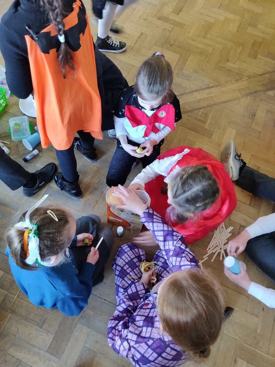 Rebecca25130912's tweet photo. Engineers Week with a World Book Day twist! Can the kids build a house that will withstand the huff and puff of the wolf ( aka hairdryer in this case 🤣 ) @ljordan1stclass @SaintAidansPS https://t.co/IZpEs6GmAT