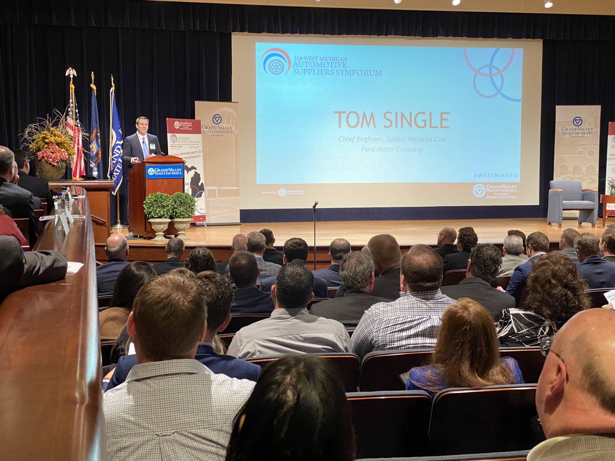 VAGTC's tweet photo. We have a full-house today as we kick off the 21st West Michigan Auto Auppliers Symposium with @Ford & Tom Single! #WestMiAuto @gvsu https://t.co/XU2pC7OUSV
