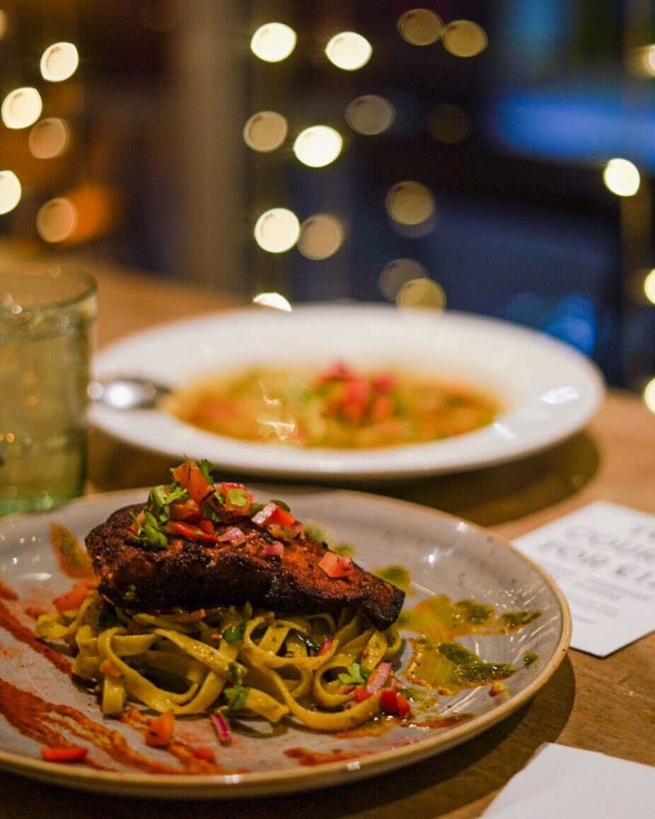 Our blackened salmon pasta is the ultimate mid week dinner. Don’t forget that we have live music this Friday from 7pm by <a href="/TootawlMusic/">Tootawl</a> 🎶