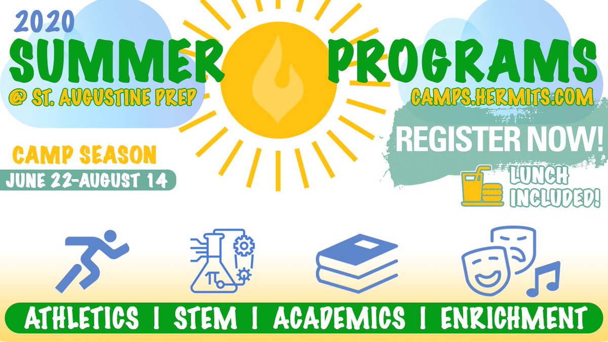 StAugustinePrep's tweet photo. We're back for another great summer☀️--registration is now live for the @StAugustinePrep Summer Programs 2020 season! Offerings updated daily on https://t.co/pNunhtUbGk. Join us in Richland this Summer! https://t.co/88V0RIgwIZ
