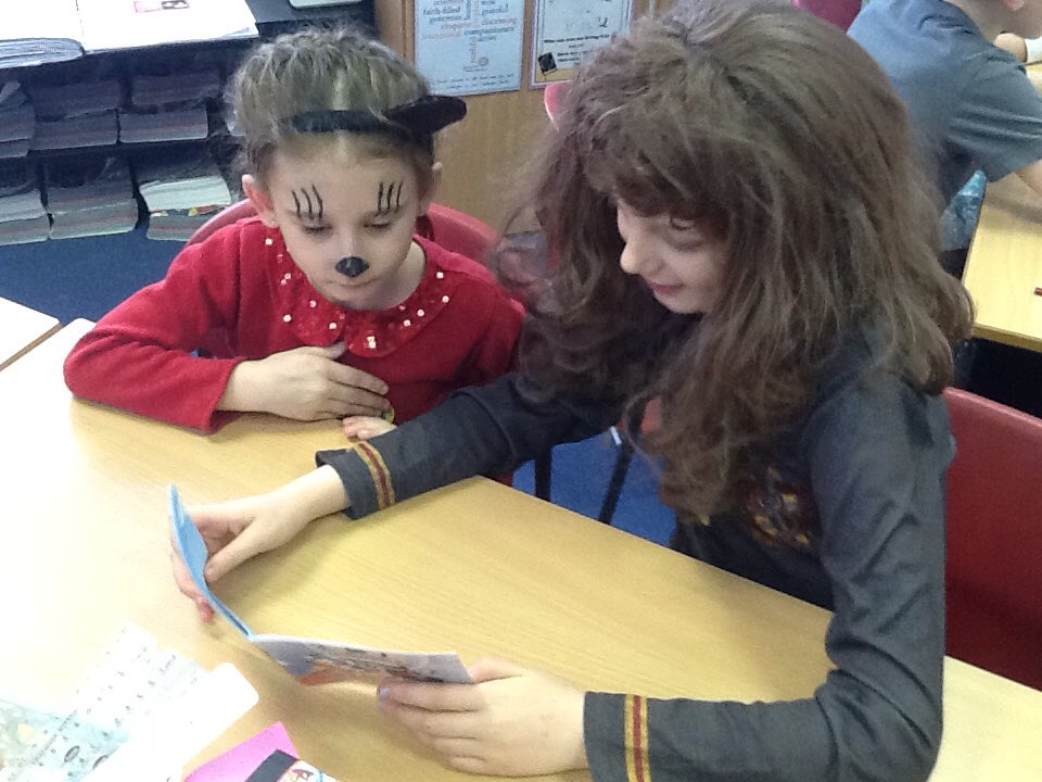 ourladyqop's tweet photo. Year 1 and Year 4 sharing their #WorldBookDay2020 stories with each other π #letsshareastory https://t.co/OEvyav93Yu