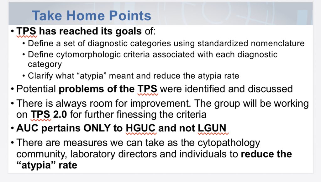 barkanga's tweet photo. Here’s take home points from my talk. TPS2.0 coming. Keep calm and reduce the atypia!
@ParisSystem2 @TheUSCAP @cytopathology @eva_wojcik @dkurtycz @pambuccian #TheParisSystem #urine #cytologyrocks https://t.co/JHo3Ax1iQW