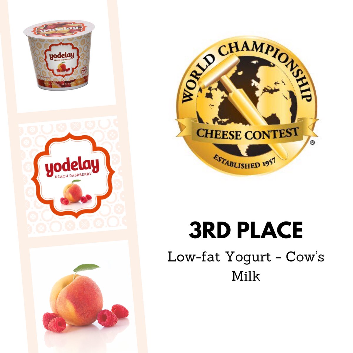 Our rhubarb “Best of Class” got the highest score (99.95) in the whole World Championship Cheese Contest!