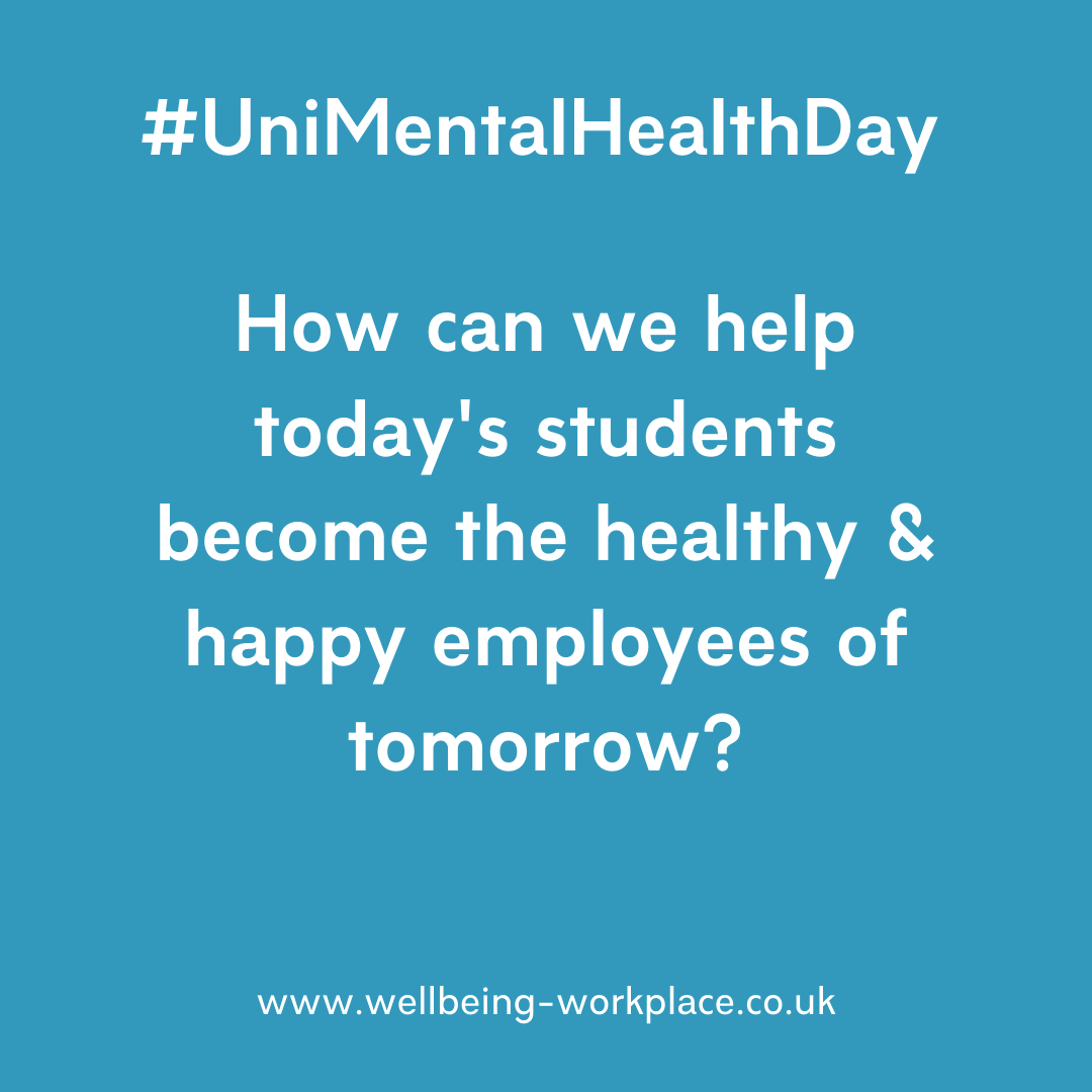It's time to get the nation talking about student mental health #UniMentalHealthDay!📚

This May our national summit will bring together experts in #mentalhealth and #education to address how businesses can support students entering the world of work.

👉wellbeing-workplace.co.uk👈