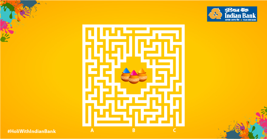 MyIndianBank's tweet photo. Holi is just around the corner! And everyone is giving colour away! Indian Bank too! Yes, find your way to Indian Bank colour pot and win attractive
gifts! Simply, 
- Comment on the correct way to the “Indian Bank Colour Pots”.
- Follow the T&amp;C

#HoliWithIndianBank #Holi2020 https://t.co/RgttUaGzth