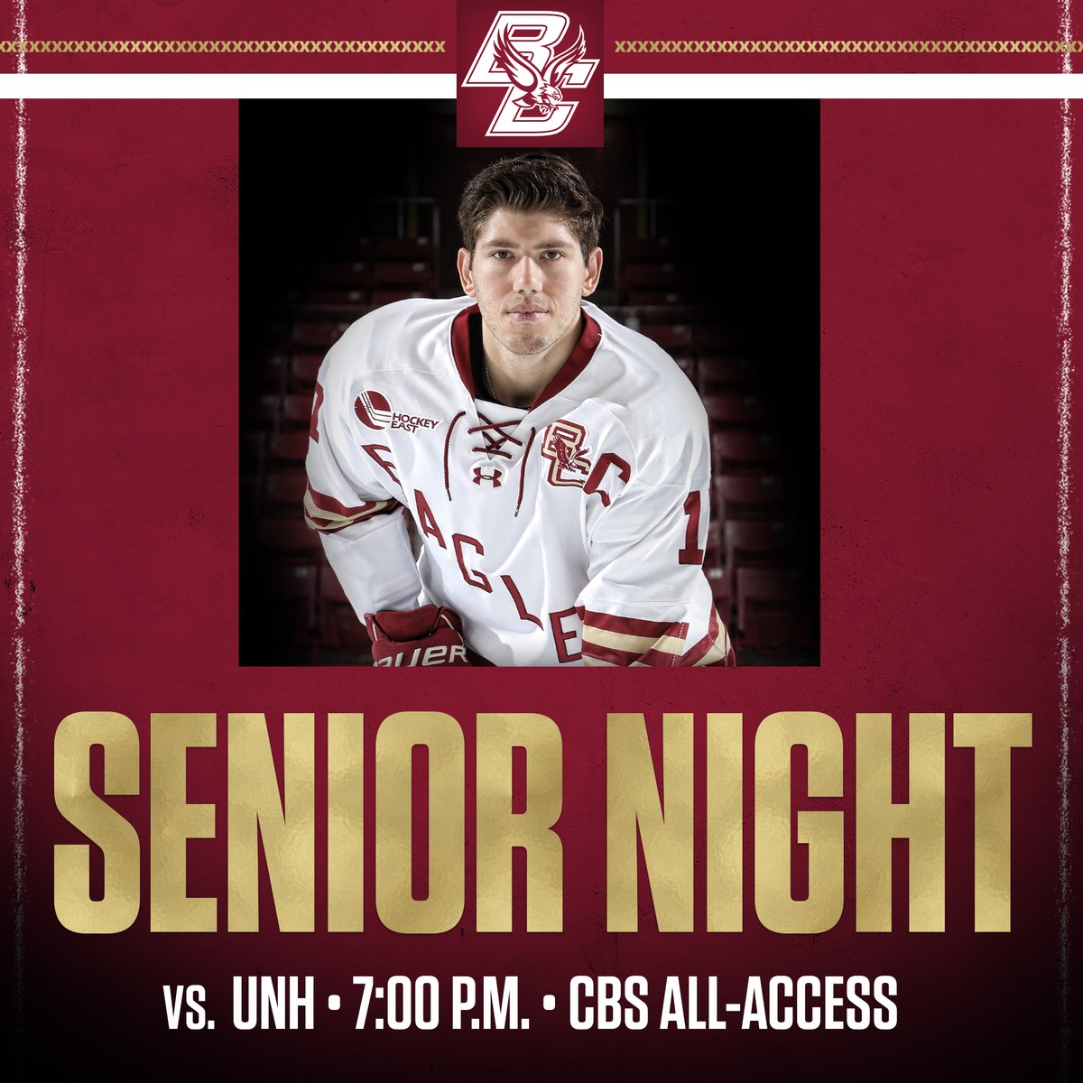 BC_MHockey's tweet photo. Thank You Seniors.

🕖 7:00 p.m.
🆚 @UNHMHOCKEY
📺 @CBSAllAccess
📻 @WEEI 850 AM

#WeAreBC🦅 https://t.co/ruv9ngdUiE