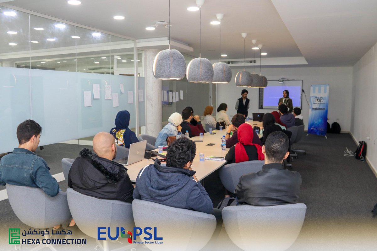 HexaConnection's tweet photo. Yesterday, Hexa Connection hosted TEA Time, an event focused on Technology and Entrepreneurship Awareness where 30 participants learnt from the experience of 4 Libyan speakers in each field, engaged in group discussions and networked.
#Stream #EU4PSL #HexaConnection #Libya https://t.co/9UYaKbEEcR