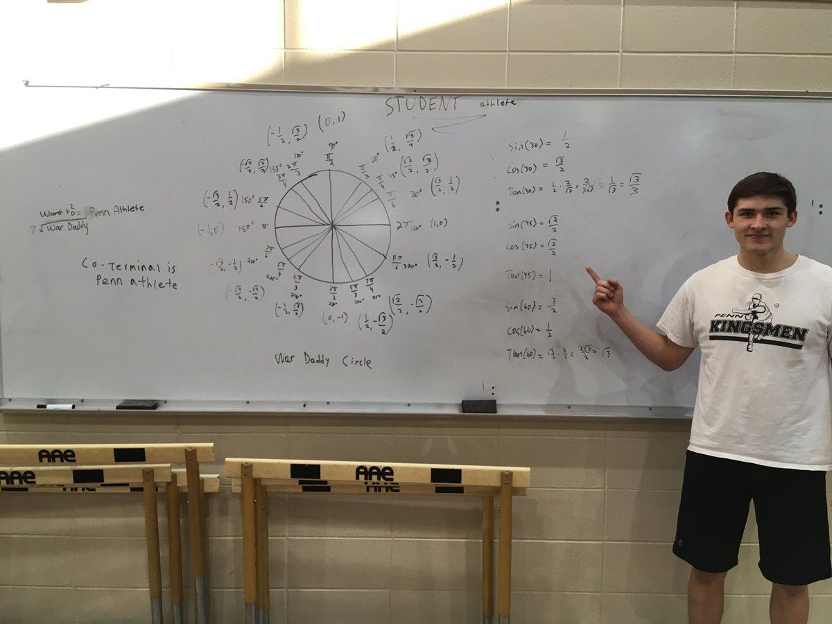 Found One of the Trigonometry students...Zack Messer from Ms. Knight class. She would be proud!