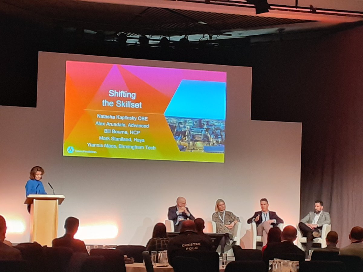 lucyclewsadv's tweet photo. A great quote from Yiannis at @BirminghamTech "tech is an enabler, people first" #AdvancedWorld https://t.co/Rj1T5UQ6dW