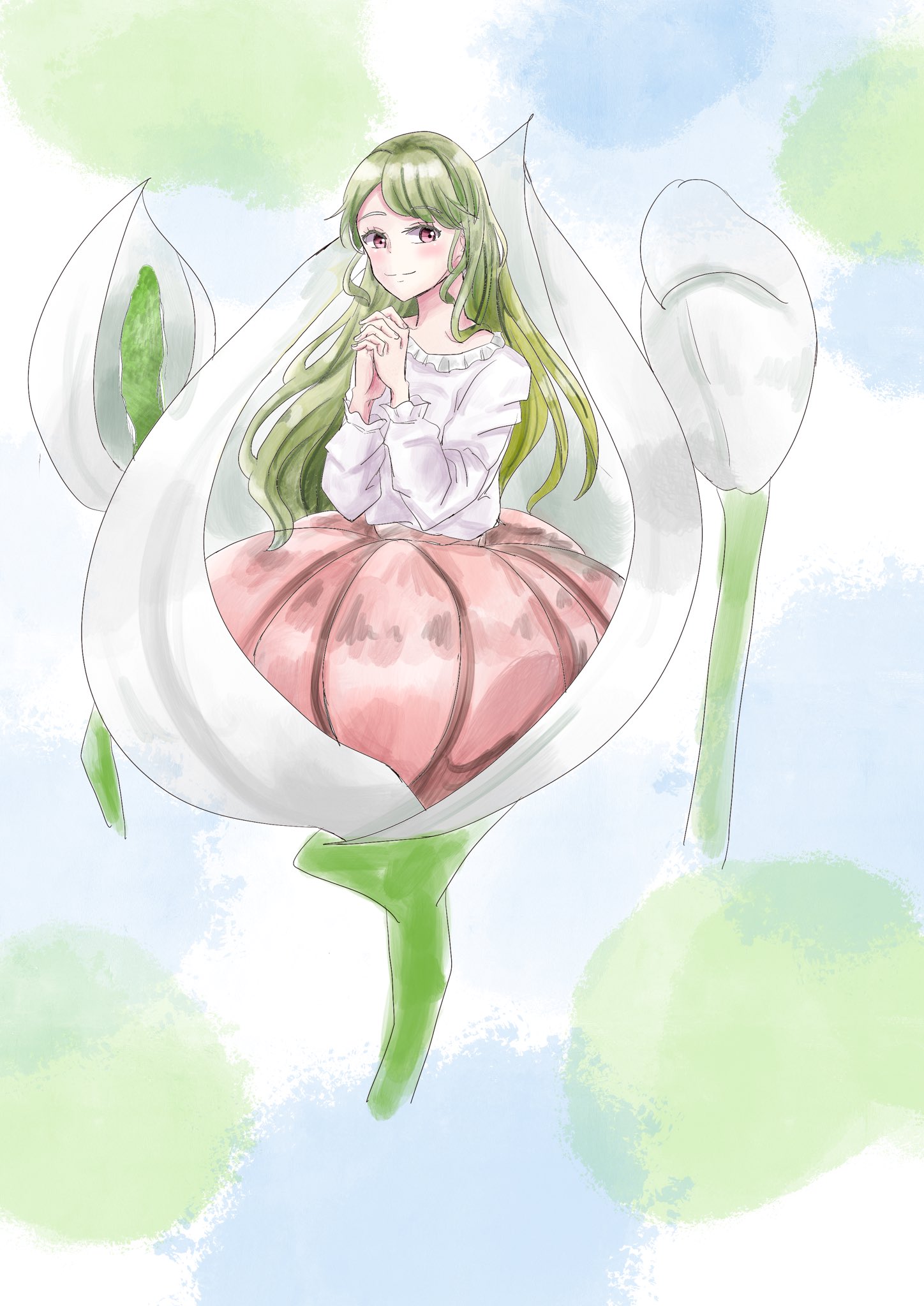 Twitter 上的 花菜 きょしさん Kyoshi 9 企画 植物妖精化 のイラスト ミズバショウ 描かせて頂きました 勢いで描きました 笑 1時間クオです イラスト 絵描き イラスト好きと繋がりたい 絵描きさんと繋がりたい T Co I2p5u5m97t Twitter