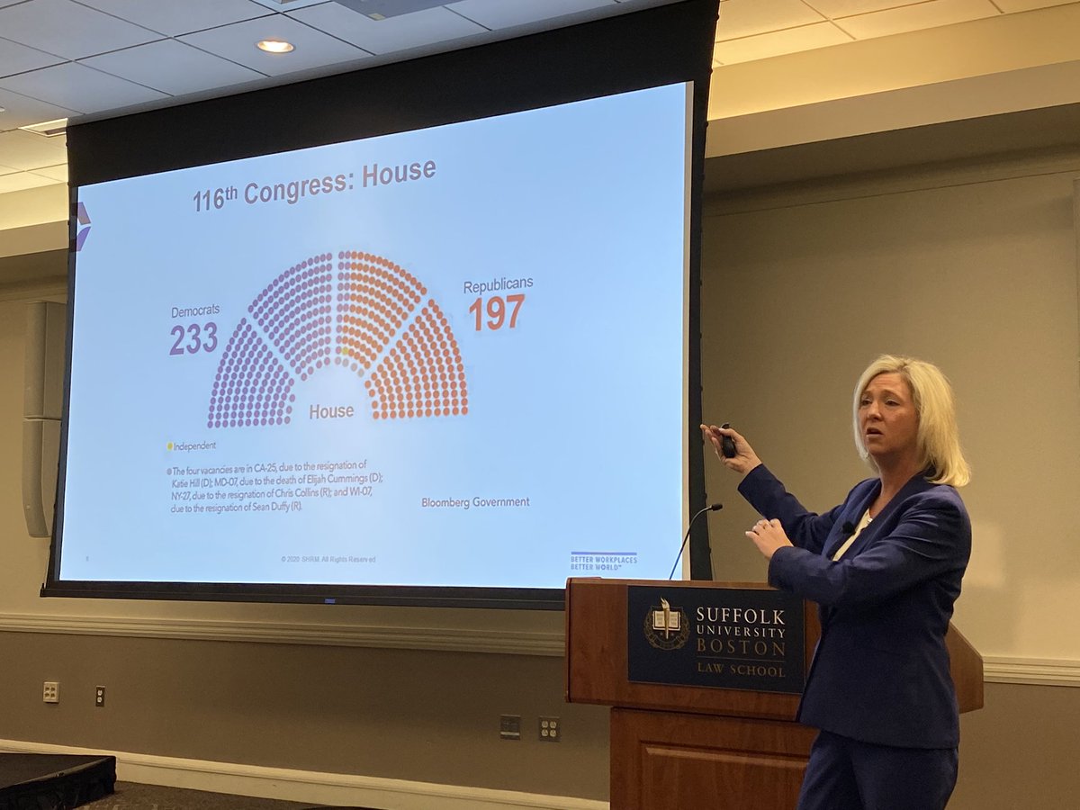 MassSHRM's tweet photo. @SHRMLobbystLisa sharing insights about the 116th Congress #MassSHRMLeg20 #SHRMATeam https://t.co/lx3ySGSWJj
