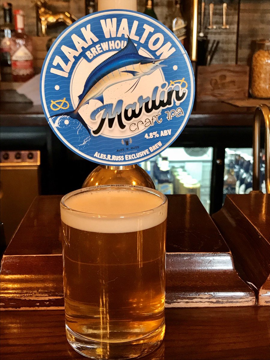 🆕 Highly prized by big-game anglers this double hopped IPA should create the same excitement with a great blend of Challenger and East Kent Goldings hops, local brew from <a href="/iwbrewhouse/">Izaak Walton Brewhouse</a> #Marlin 4.8%
Get yourself to the bar for a great catch!!

#thedog #packmoor #guestale