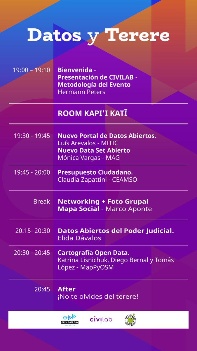 AngelaOlmedo_'s tweet image. Esta noche con @civilab_social  @TeInvitoUnTere en el #OpenDataDay - Paraguay 2020 para compartir datos abiertos 🙌

#OpenDataDay2020 #Civilab #TeInvitoUnTere #MapaSocial #Paraguay