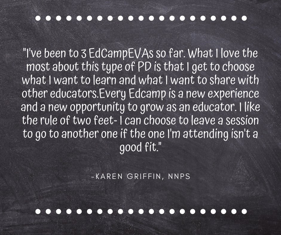 edcampEVA's tweet photo. Check out this quote from @ECCITC! What do you LOVE about #EdcampEVA? #ThursdayThoughts https://t.co/A10YAs4onF