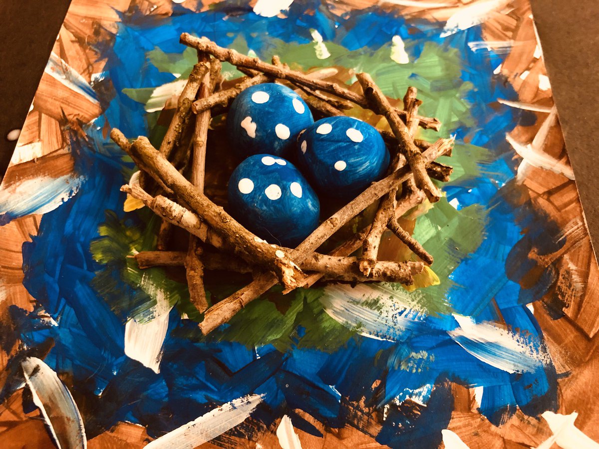 jim_les4's tweet photo. Mixed media bird nests! By 5th grade! I love how these came out! #BlueBonnetLions #LoveMyLisd #Lockhartisd #BbeMasterBuilders https://t.co/eMp86DYZYC