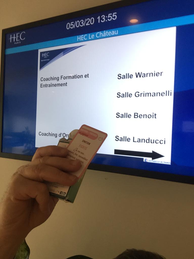 ApterSolutions's tweet photo. Formation Apter à HEC aujourd’hui : nous sortons la carte fierté du jeu des émotivations. #motivationcoach #motivationprofessionnelle #HEC #coachprofessionel #formationcoach #fierté https://t.co/vXyFMPCRuv