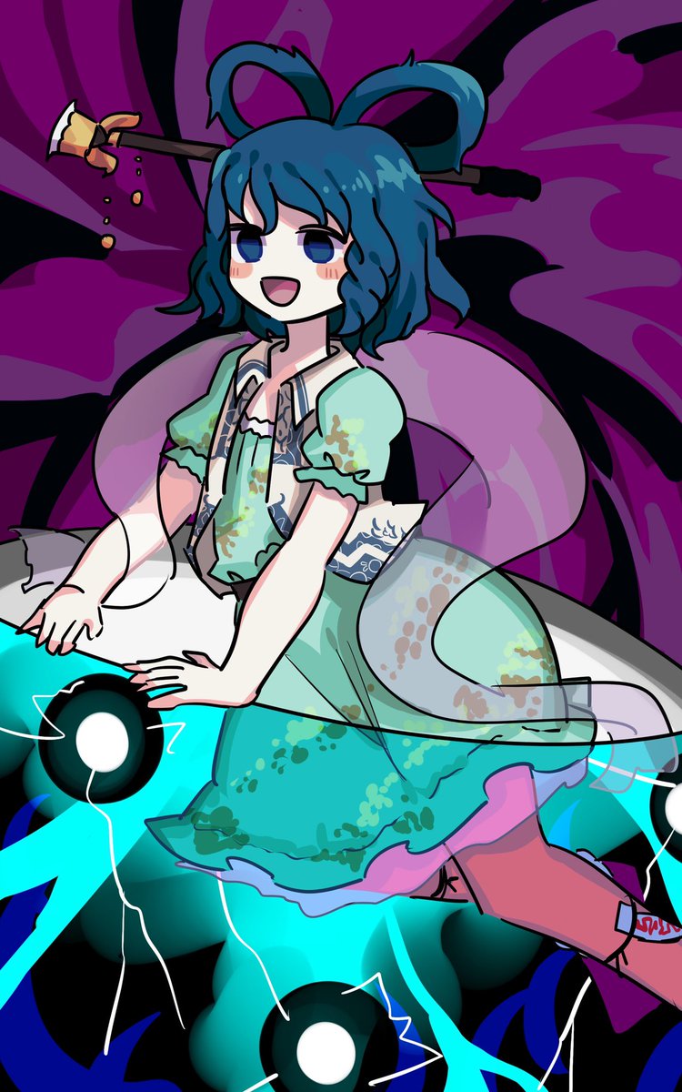 霍青娥 「振り幅がでかい青娥娘々の絵 」|イチルギのイラスト