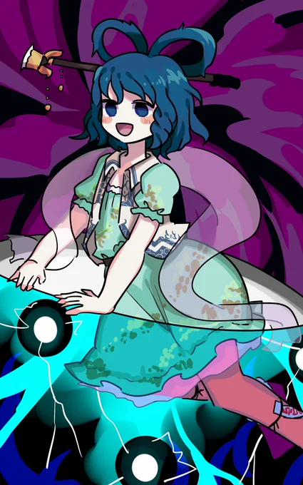 振り幅がでかい青娥娘々の絵 
