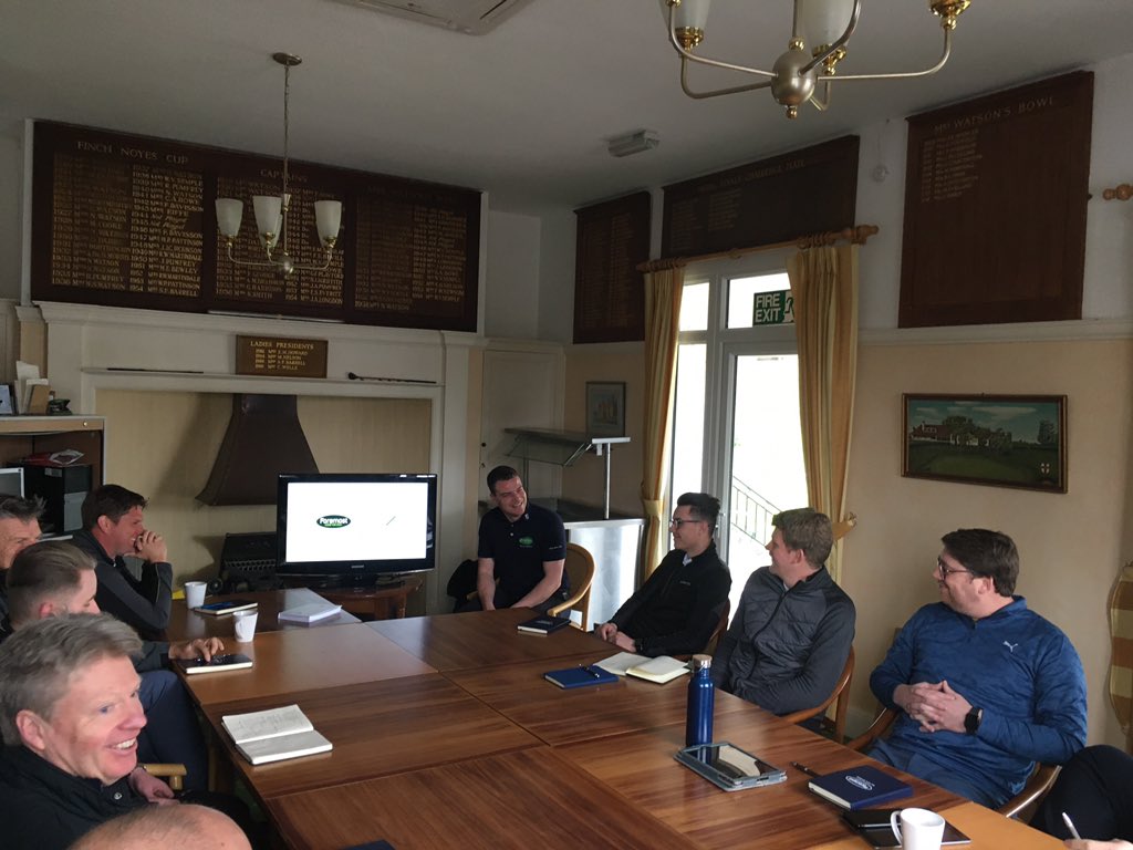 CHartleyGolf's tweet photo. Great day delivering Sales Training @lincolngc today. Thank you @DMGOLFMACHINE for hosting. Some fantastic ideas shared and I can’t wait to see the engaging videos that will come from this group. Roll on next week’s training @BoltonOldLinks @ForemostGRIP #buyworksellbetter https://t.co/O5JwTPqVmW