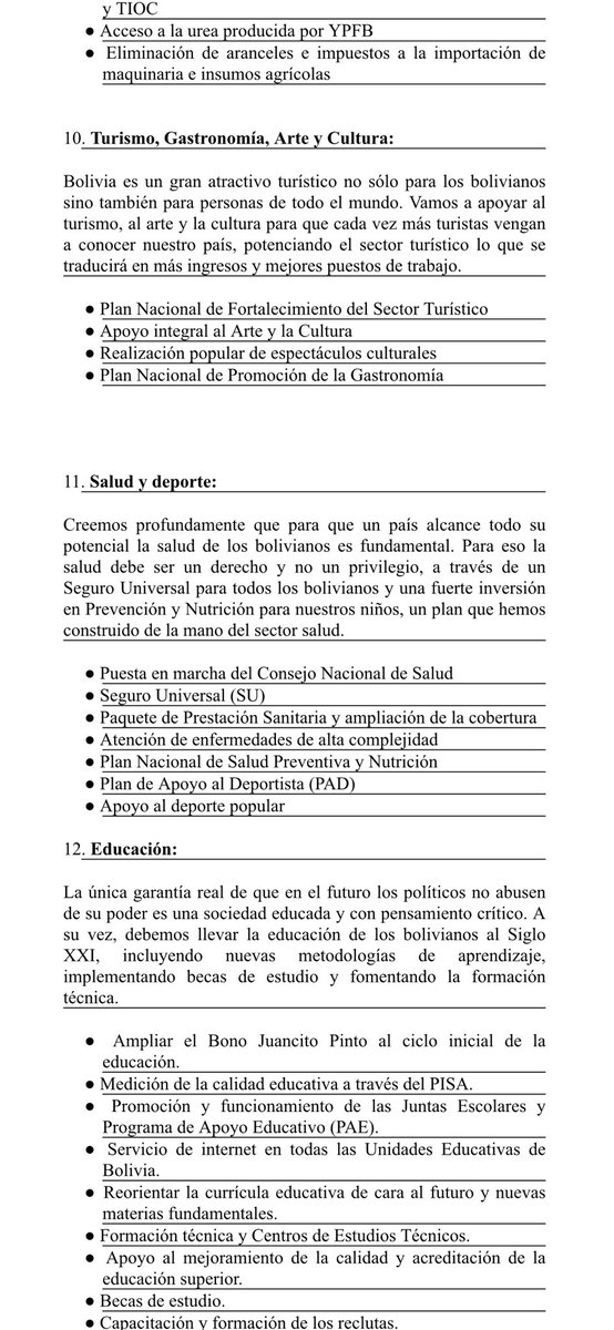 GiaRoseSallese's tweet image. #Resumen Plan De Gobierno #TodosPorBolivia #CreemosBolivia @LuisFerCamachoV @Marco_Pumari_A @creemosJUVENTUD @CreemosBolivia @CreemosMujer @Creemos12 @SoyEvelinS @JFabianGuillen @jorgito_0077 @IsaSarAlvarez @KatyGIVENCHYGDB @Lios181 @Palob15 @AlisonVelarde1 @RubyJimena1 @GoniCab