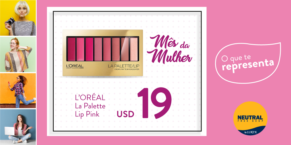 NeutralDutyFree's tweet photo. Para a  audaciosa, a romântica, a que adora liberdade, a tímida, autêntica. Na #NeutralByLuryx temos produtos para todo tipo de mulher. E você, o que te representa? https://t.co/UBY1DWeNJg