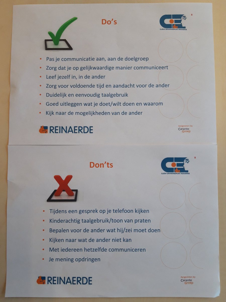 LotWielemaker's tweet photo. @MiepmiepR Het thema van de maand is communicatie. De do's en dont's volgens de ervaringsdeskundigen van het Cliënt Ervaringspunt https://t.co/IJRxG6zYsE