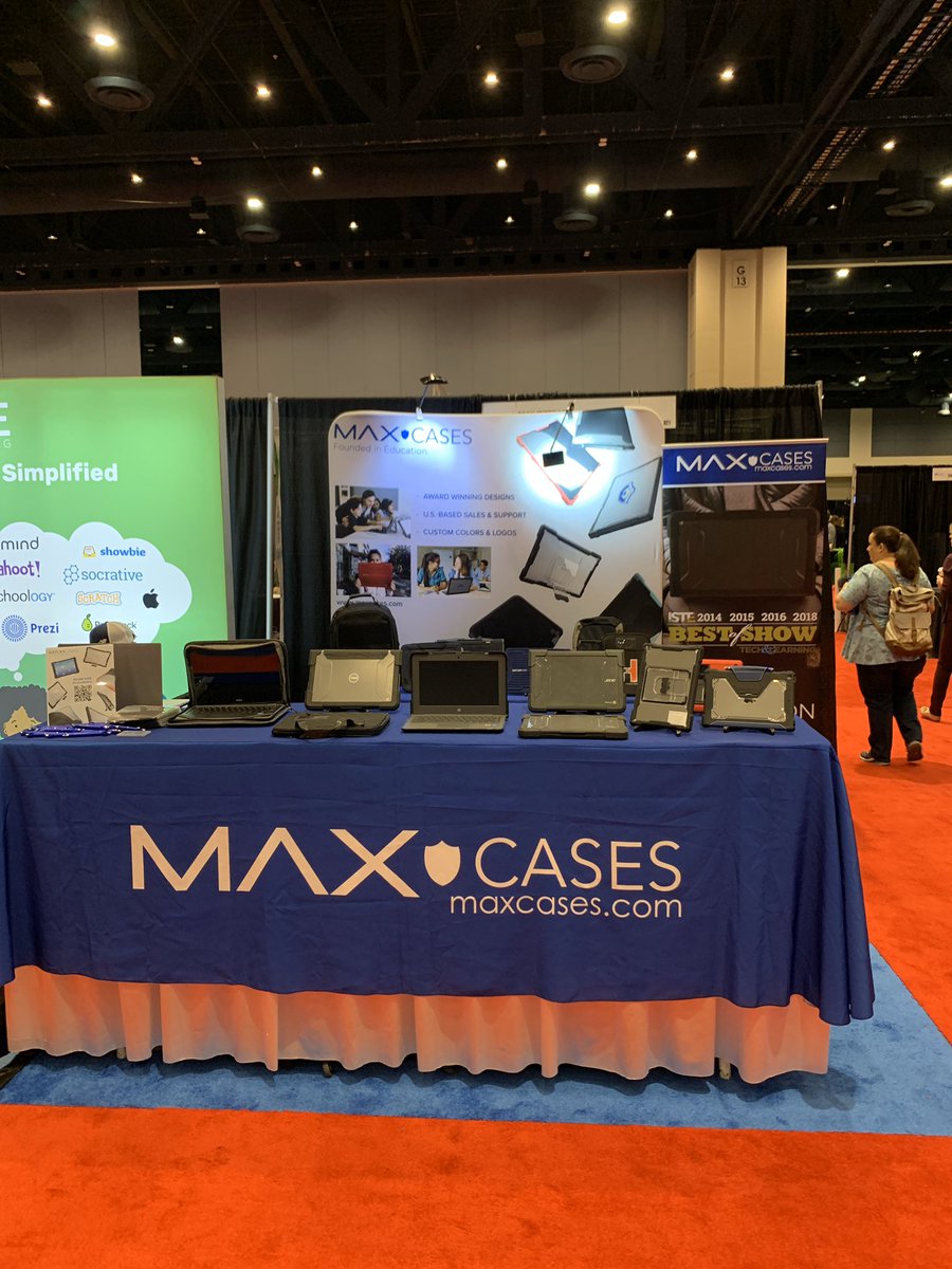 MAXCases's tweet photo. If you’re @ncties today, stop by our booth (821) @MAXCases and check out our latest and greatest cases for your Chromebooks, iPads, MS Surface and other devices! https://t.co/pykAtDGbnm