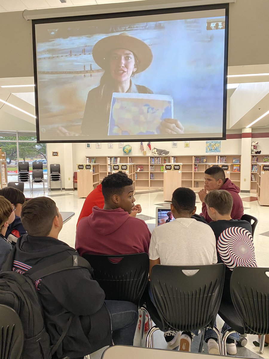 CoachSchultheis's tweet photo. Practice Skype #4 completed! Lucky to speak to Ranger Nicole from @YellowstoneNPS! Learned about the diversity of both animals and geology! 🇺🇸🦌⛰@HuffinesMS @SkaggsLibrary #HFMSWorldTour #HFMSProud https://t.co/vWYpVNS70B