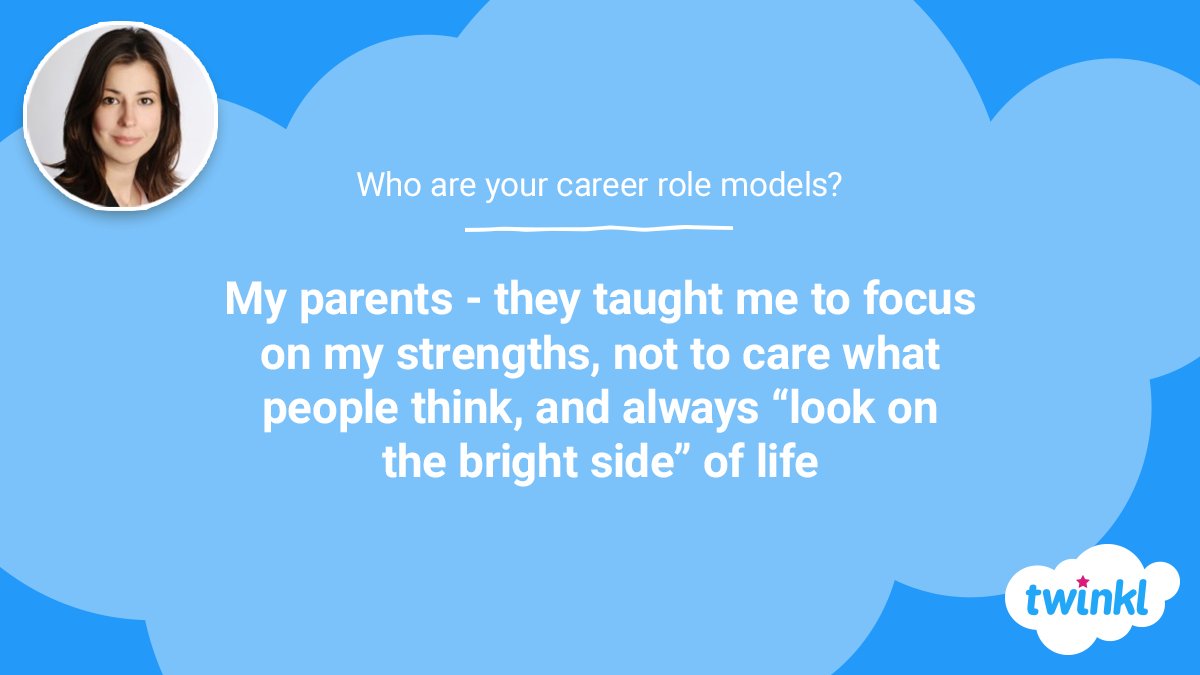 Our wonderful colleague Kerri Harris (Twinkl's Exploratory Markets Manager) has shared a little something she has been taught by her career role models. 'Always look on the bright side of life' what brilliant advice! Thank you Kerri #TeamTwinkl #InternationalWomensDay #IWD2020
