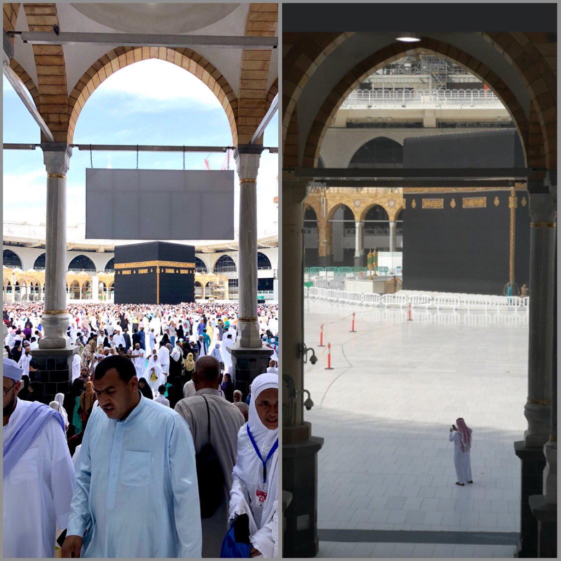 Sighyeed's tweet photo. Never imagined I would live to see something like this. May we be all invited to His house and be protected from the trials of the Last days 🤲🏻. #Makkah #Kaaba #COVID19 https://t.co/An9wgljtbh