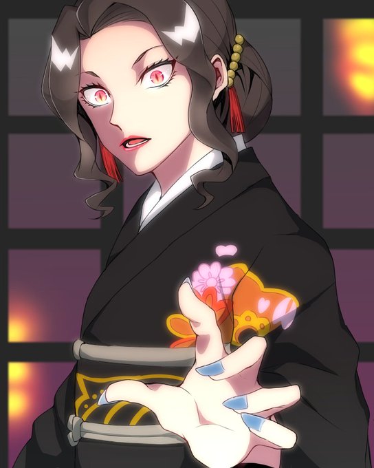 くろのさんがTwitterに投稿した鬼舞辻無惨(鬼滅の刃)のイラスト。