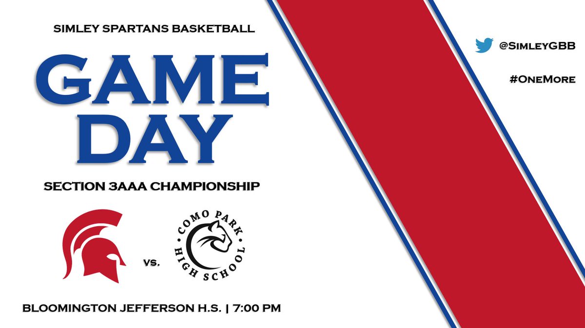 SimleyGBB's tweet photo. ‼️GAME DAY‼️

Section 3AAA Championship

🗓 Thursday, March 5th
🏀 @ Bloomington Jefferson
🕐 7:00 PM 

The support for our team this year has been incredible! Come out and cheer on the girls again tonight!

Be sure to get there early, the gym is going to fill up fast!

#OneMore https://t.co/d1hhnWOl0S