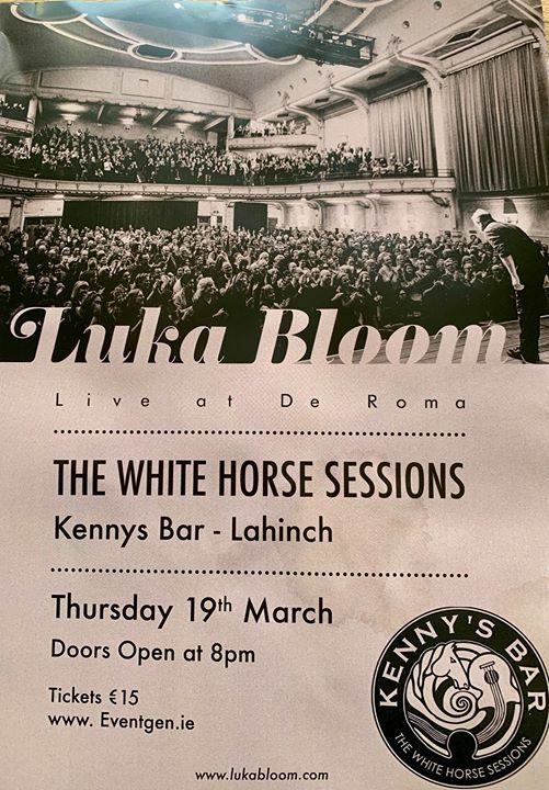 Over the years I have enjoyed some mighty gigs in Kenny's in Lahinch. So looking forward to this gig on March 19th. Launching the live cd before heading for the Lowlands. The sap is rising......