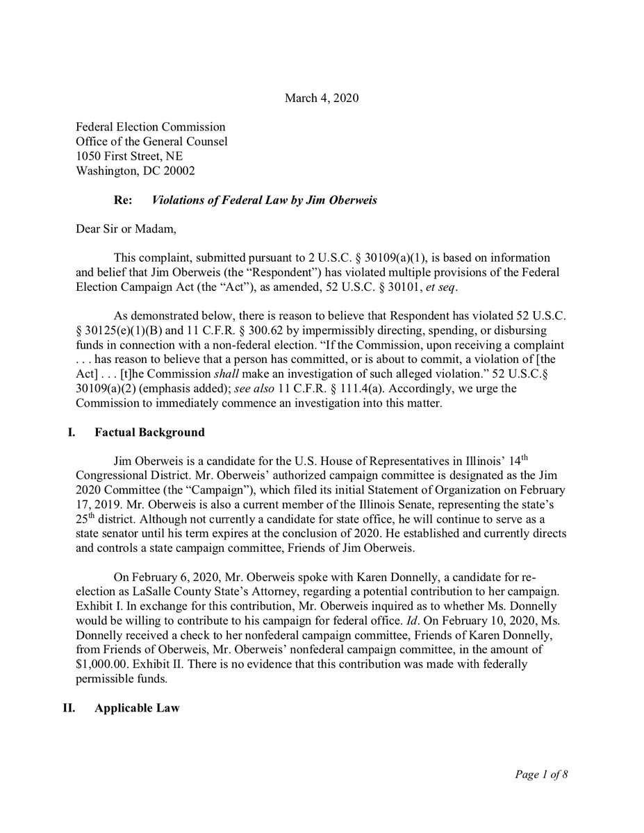 SueRezin's tweet photo. NEWS RELEASE Oberweis Caught Laundering Campaign Money 2/4 https://t.co/ibSJ6IfOs3