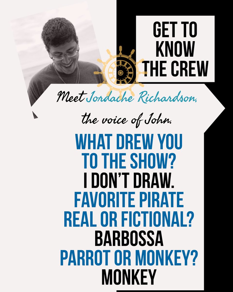Oi, you there!

Here at We Be Pirates, we be gettin’ to know our amazingly talented pool of VAs!

Meet <a href="/Jdash24/">Jdash24</a>, the voice of John! 

32 days till episode 1 drops like an anchor! 

#webepirates #supportindiepodcasts #audiodrama #audiofiction #podernfamily #voiceactor #podcast