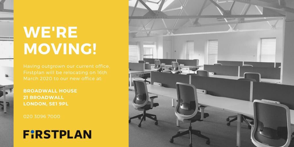 Having expanded in the last few years, we have outgrown our current offices and are on the move!  We will be moving to our new, larger premises at Broadwall House, 21 Broadwall, London, SE1 9PL (just behind the Oxo Tower) on 16 March 2020, so please make a note of our new address