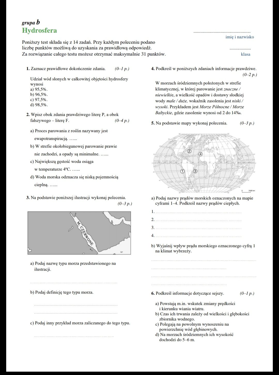 Kartkówka Z Geografii Klasa 5 Przemysł Sprawdzian Oblicza Geografii 2 - Margaret Wiegel